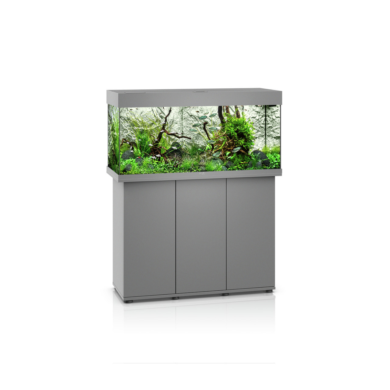 JUWEL Rio 240 LED Aquarium-Set, Grau, 240L, inkl. Unterschrank, LED-Beleuchtung, ideal für Süßwasserfische, für Aquaristik-Enthusiasten.