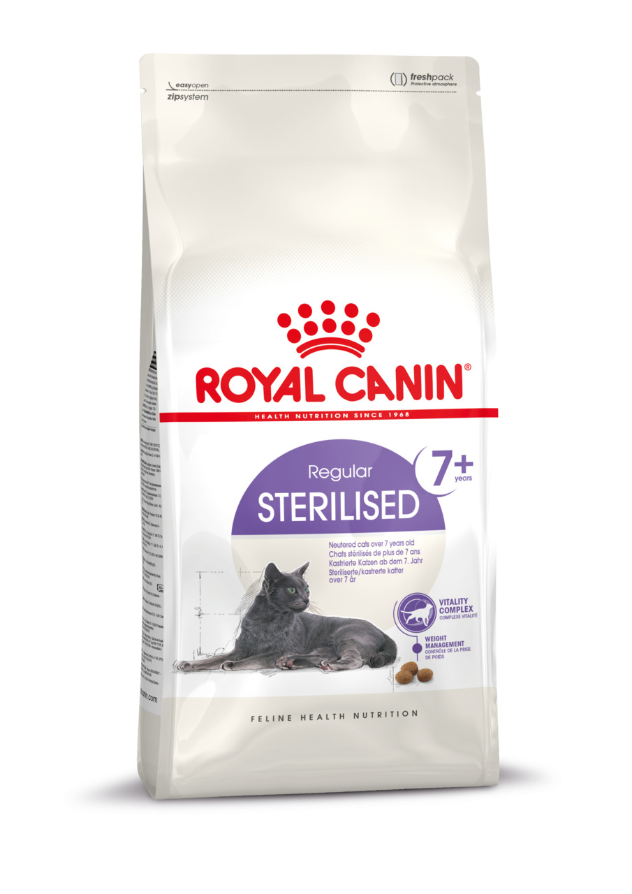 ROYAL CANIN Regular Sterilised 7+ für sterilisierte Katzen ab 7 J., unterstützt Vitalität & Gewicht, 3,5 kg.
