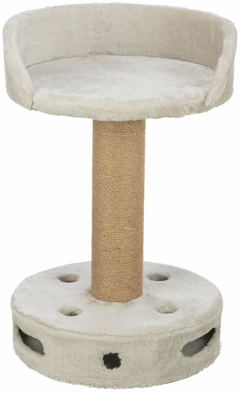 TRIXIE Kratzbaum 4011905679921, Katzen, beige, Sisalsäule, Plüsch, Verstecke, ideal Krallenpflege/Spielen.