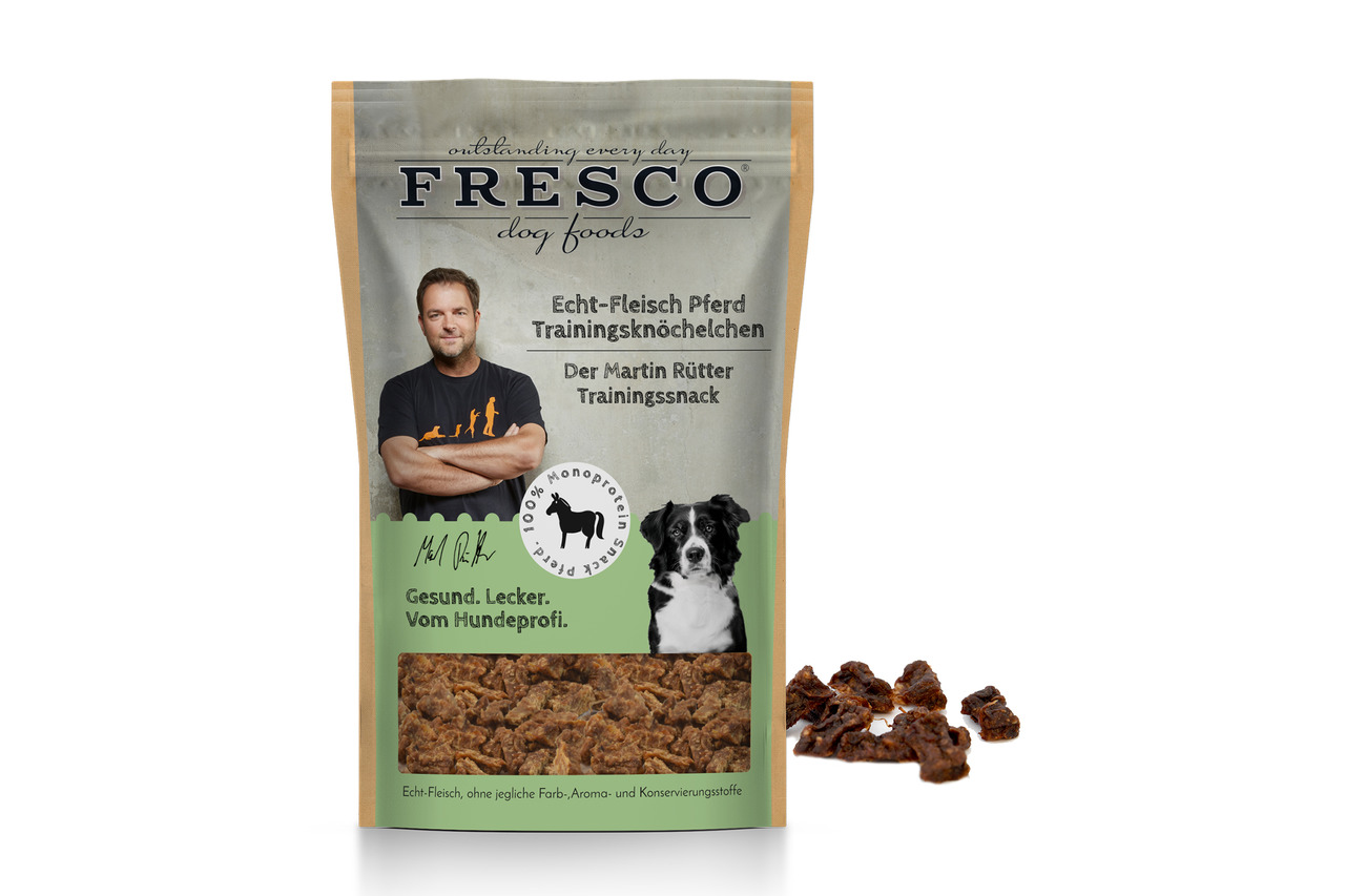 Fresco Martin Rütter Trainingsknöchelchen Echt-Fleisch Pferd 150g Hundesnacks
