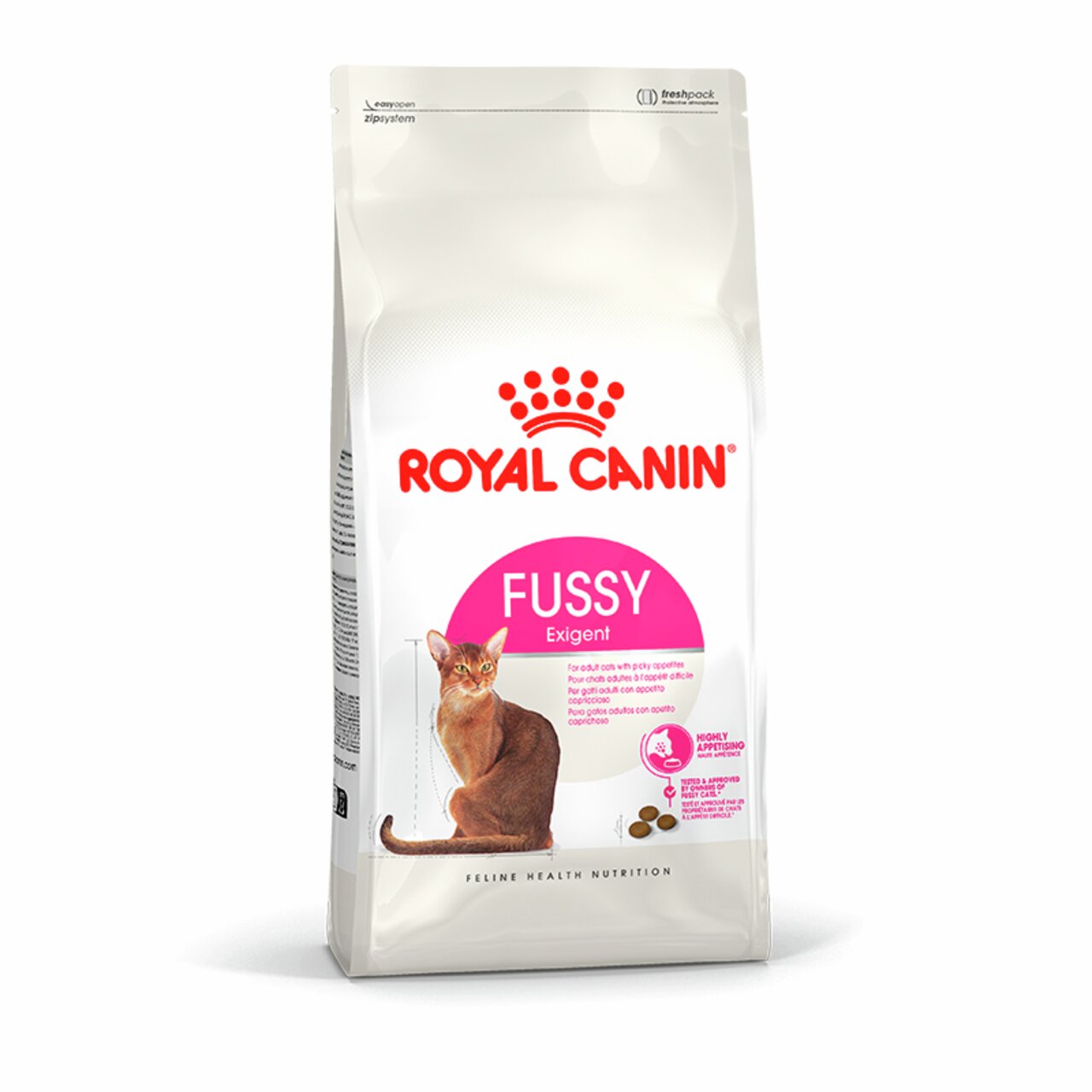 ROYAL CANIN Fussy Exigent Katzenfutter für wählerische Katzen, Geschmacksrichtung Geflügel, 2 kg Trockenfutter-Packung.