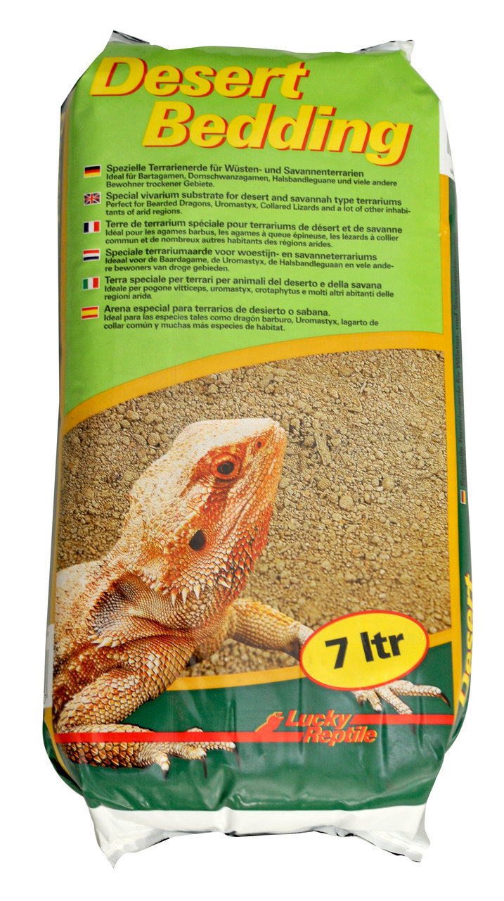 Lucky Reptile Desert Bedding, Terrarien-Substrat für Wüsten-/Savannenterrarien, ideal für Bartagamen, 7 L.
