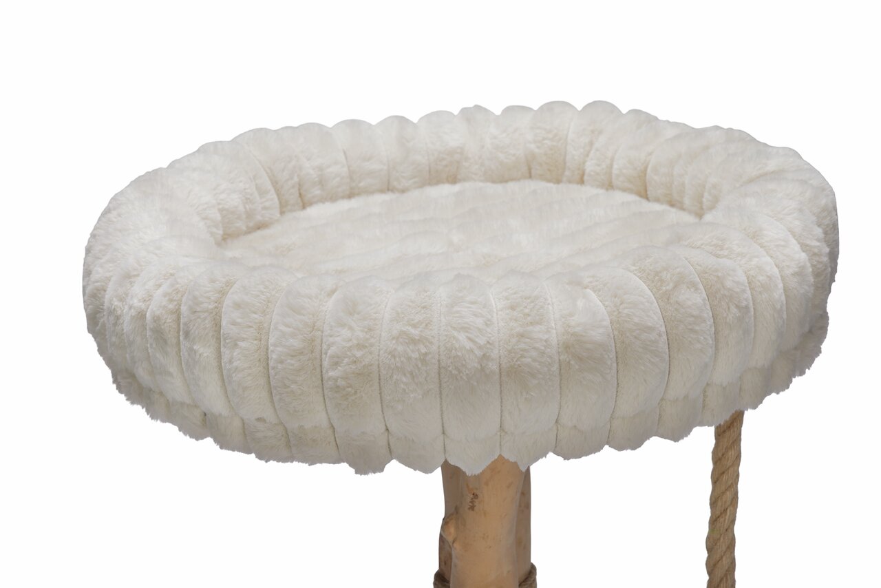 Designed by Lotte Katzenspielzeug für Katzen, aus natürlichem Material, beige, langlebig und spielanregend, ca. 12 cm groß.