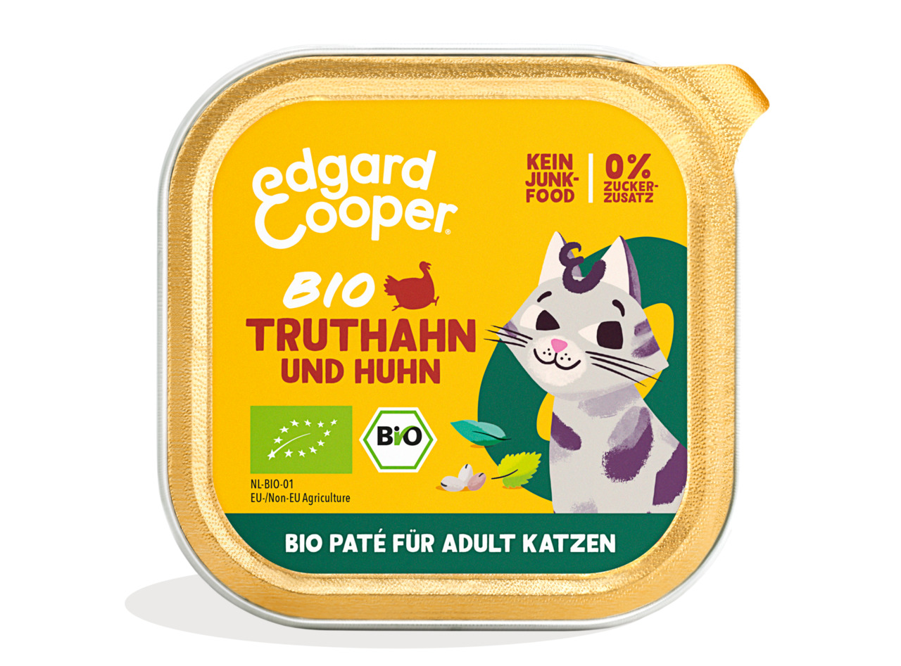 Edgard & Cooper Adult Bio Paté Truthahn & Huhn Katzen Nassfutter 85 g