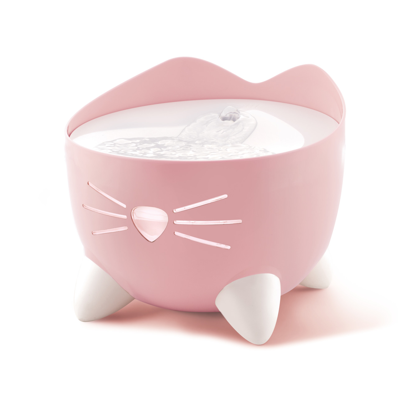 Catit Katzen-Trinkbrunnen, 1,5L, zirkulierendes Wasser, fördert Flüssigkeitsaufnahme, Design mit Katzengesicht, für Katzen.