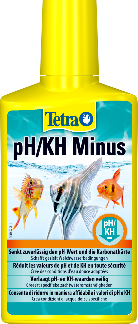 Tetra pH/KH Minus, 250 ml, für Aquarienbesitzer. Reduziert pH-Wert & Karbonathärte, schafft optimales Weichwasser.