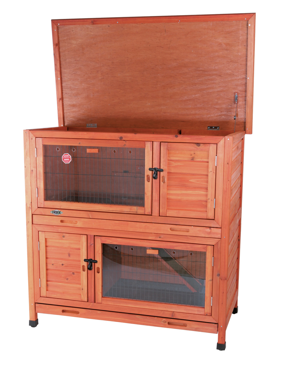 TRIXIE natura Kleintierstall mit Wärmedämmung 116x113x65cm braun