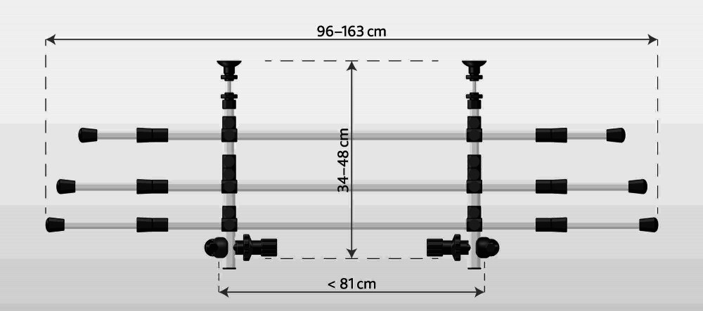 TRIXIE Auto-Gitter 96-163/34-48cm silber/schwarz