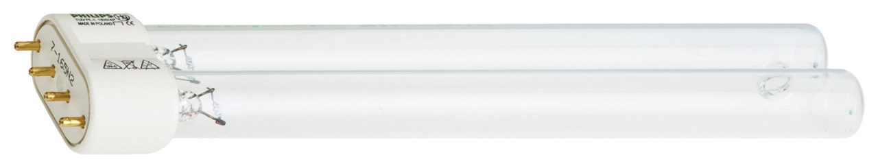 Philips PL-L 18W-4P UV-C-Lampe, 18W, für Oase UVC-Klärgeräte, reduziert Algen & Keime in Teichen, 4 vergoldete Sockelstifte.