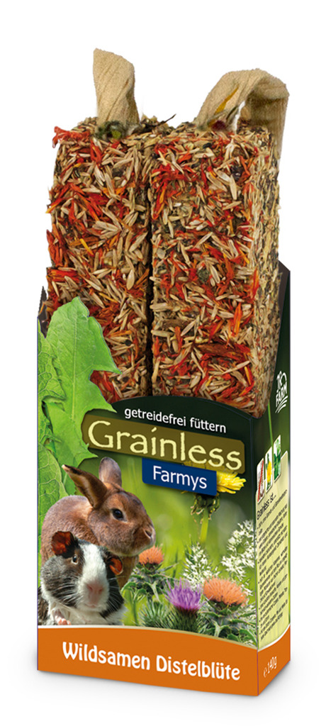 JR FARM Nager Grainless Farmys Wildsamen-Distelblüte 140g Kleintiersnack