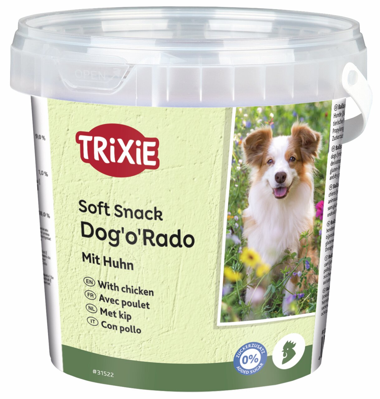 TRIXIE Soft Snack Dog'o'Rado, Hunde, Hähnchengeschmack, ohne Zuckerzusatz, weiche Snacks.