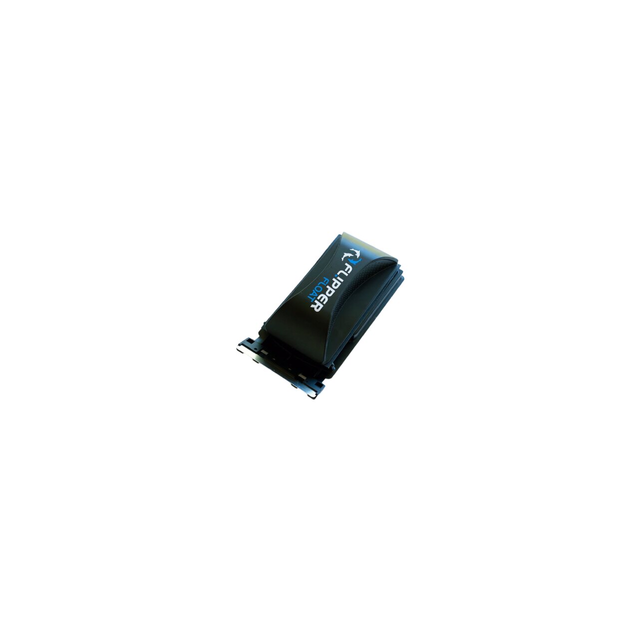 Schwarzer Flipper Magnetreiniger für Aquarienglas, geeignet für Süß- und Meerwasseraquarien, kompakte und effektive Reinigung.