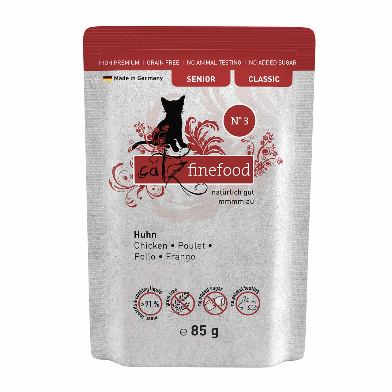 Catz finefood Senior No. 03 Huhn 85 Gramm Katzennassfutter