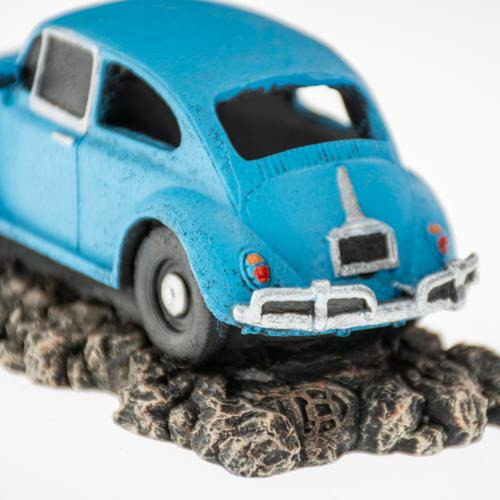 AQUA DELLA Deko-Auto, Oldtimer-Design, für Aquarien, detailreich, nostalgisch, auf felsiger Basis, ideal für Aquarienliebhaber.