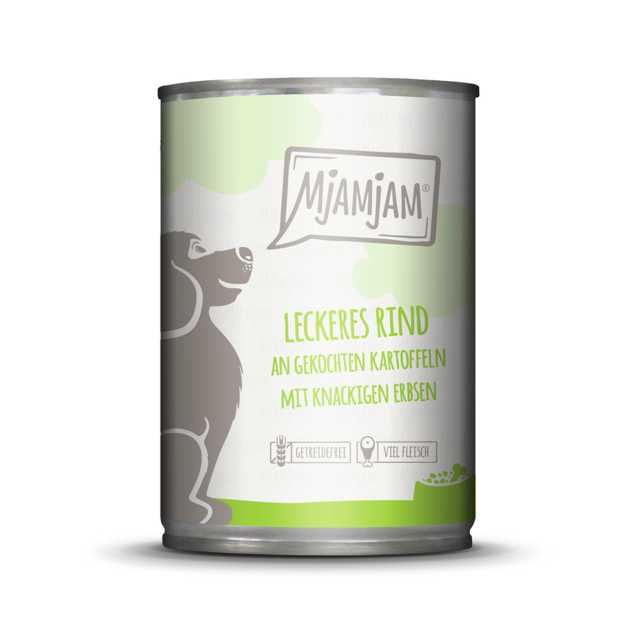 MJAMJAM Hundefutter, Leckeres Rind m. Kartoffeln & Erbsen, getreidefrei, hoher Fleischanteil, 400 g.