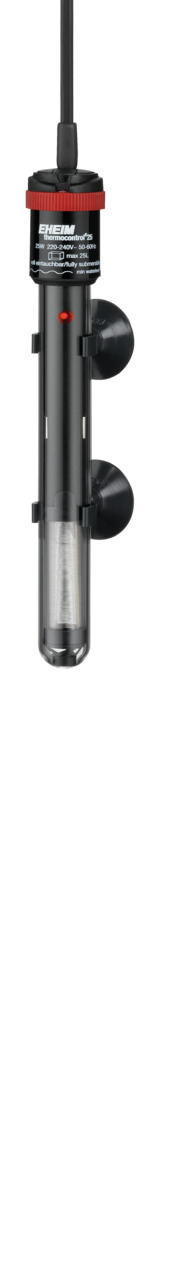 EHEIM Thermocontrol Regelheizer, für Süß--Meerwasseraquarien, mit Einstellring & 2 Saugnäpfen, schwarz, EAN: 4011708004838.