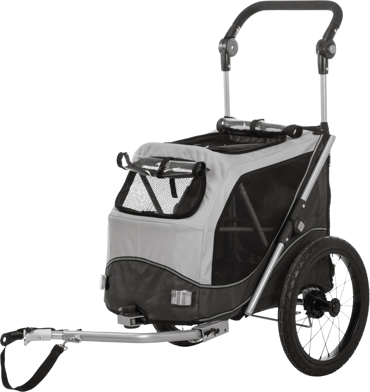 TRIXIE Fahrrad-Anhänger faltbar grau/schwarz M (63 x 95 x 90 Centimeter)