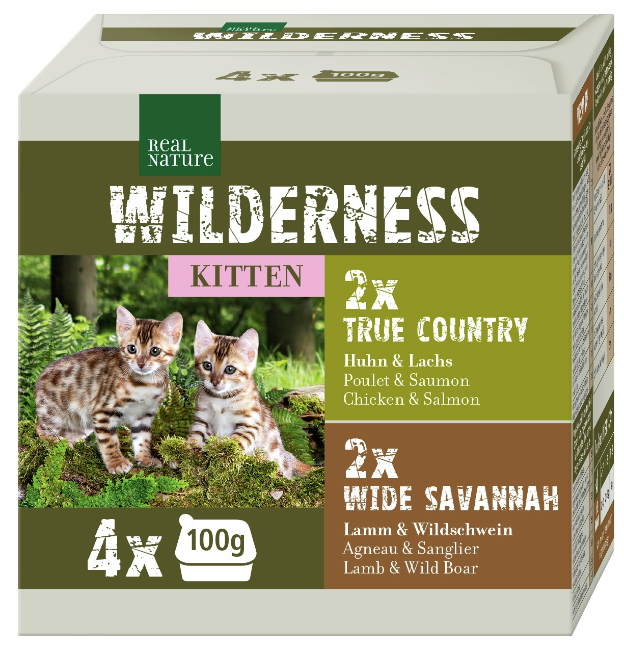 REAL NATURE Wilderness Kitten Mix 1 4 x 100 g