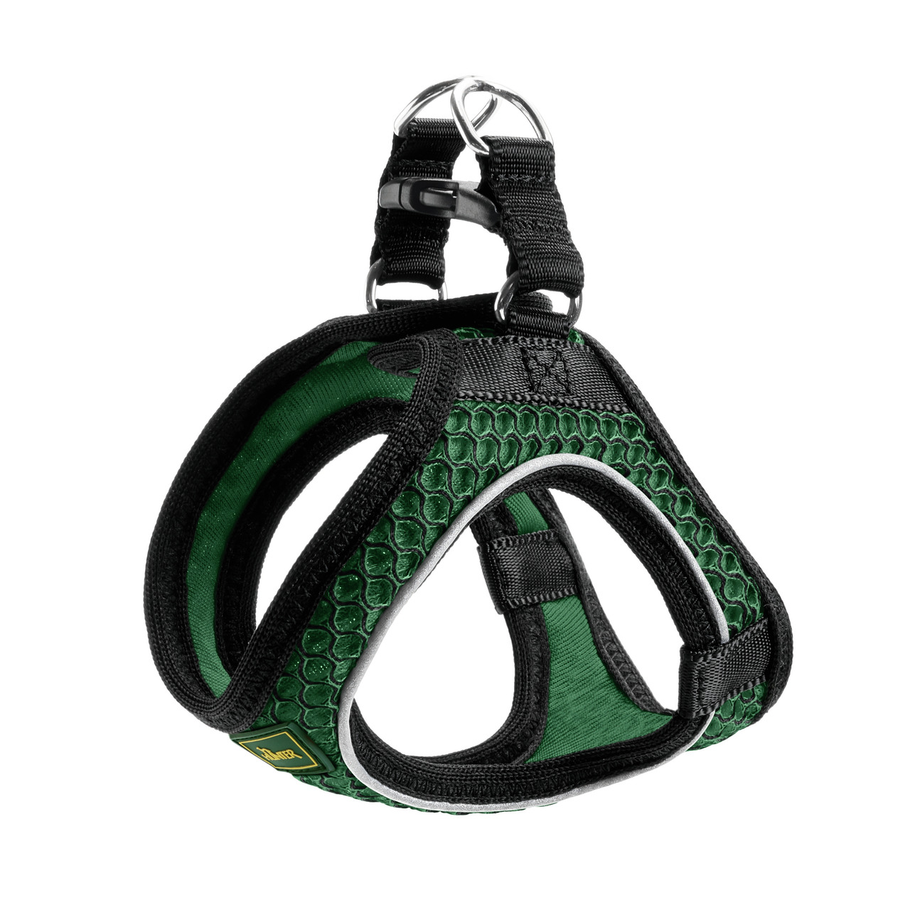 HUNTER Hundegeschirr Hilo Comfort, für kl.-mittelgr. Hunde, atmungsaktives Mesh, reflektierend, Klickverschluss, 2 Leinenringe.