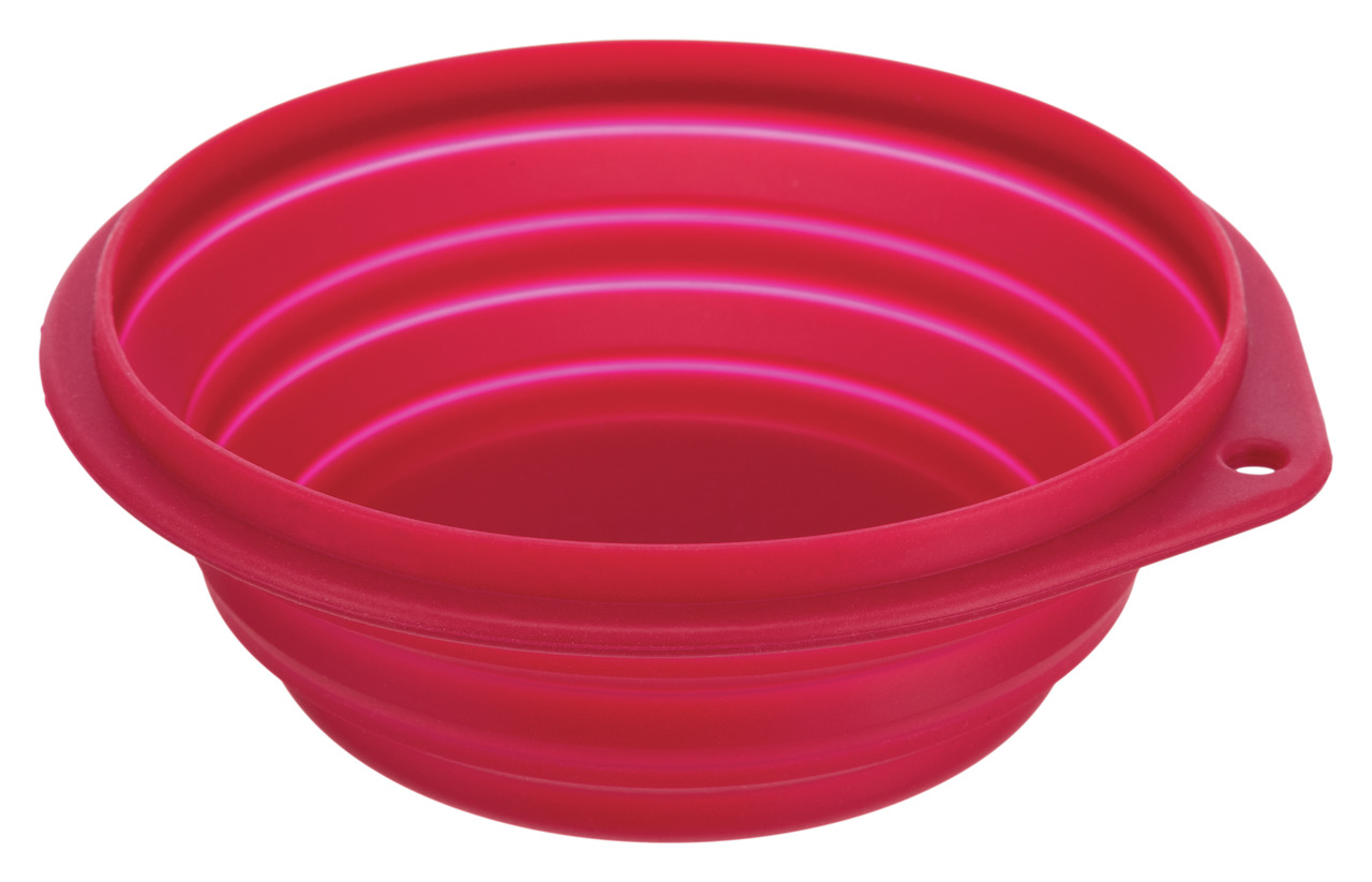 TRIXIE faltbare Hundenapf-Schüssel, Silikon, für Hundehalter, 0,5L, leicht zu reinigen, platzsparend, ideal für Reisen/Spaziergänge.