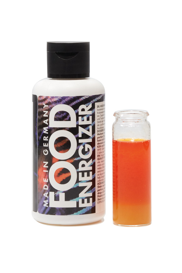 FAUNA MARIN Food Energizer, Ergänzungsfutter f. Meerwasseraquarien, f. Korallen u. marine Tiere, 1 Flasche, orange Flüssigkeit.