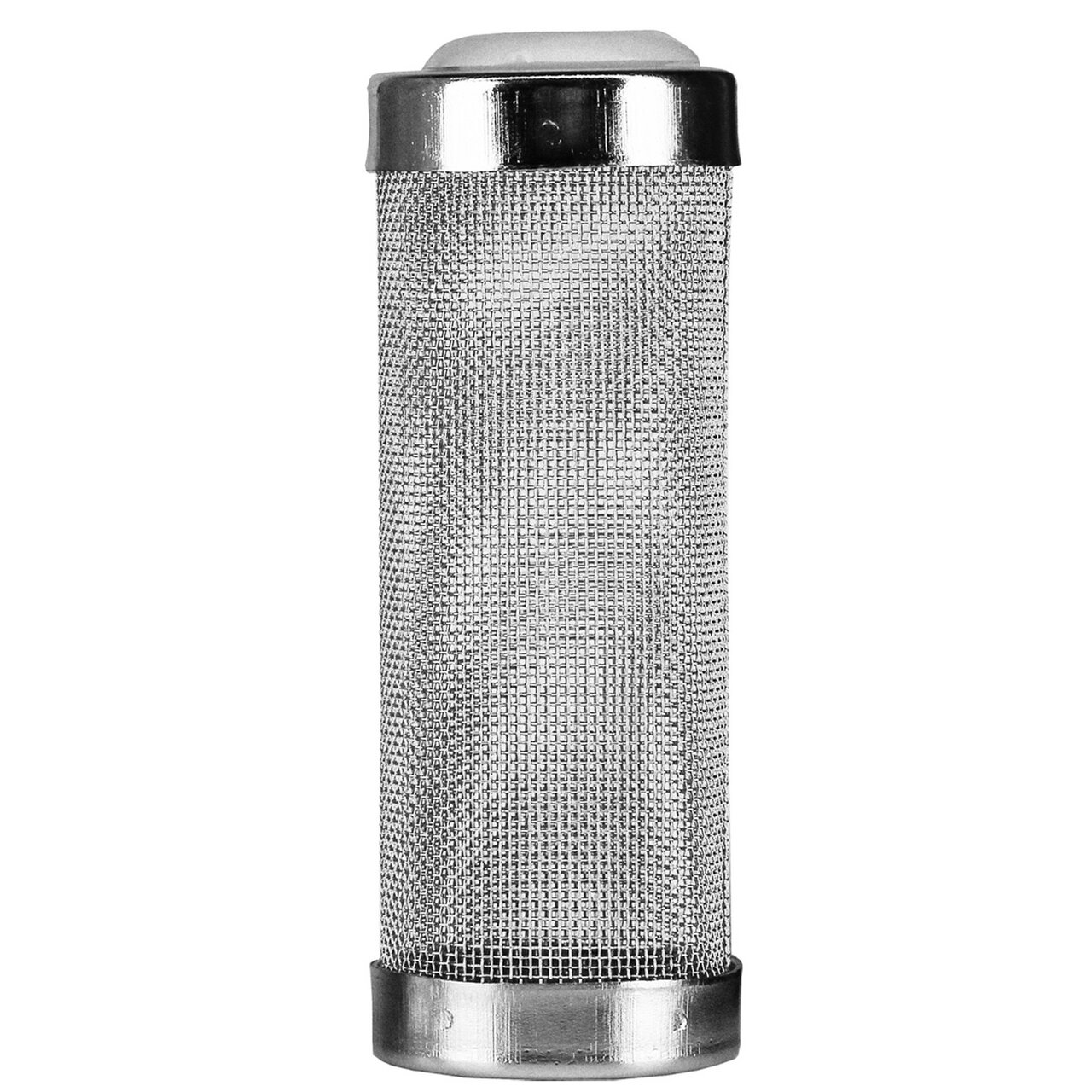Aquasabi Edelstahlfilter, Aquarium, zylindrisch, feinmaschig, glänzend, entfernt Schwebstoffe, klares Wasser, Wasseraufbereitung.