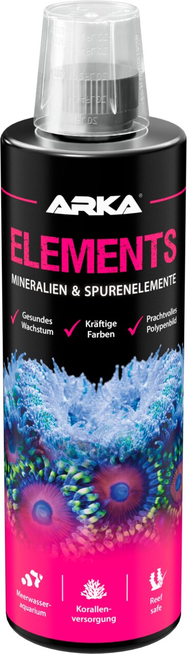 ARKA Elements Mineralien & Spurenelemente für Meerwasseraquarium, Korallenversorgung, Reef safe, kräftige Farben, gesundes Wachstum.