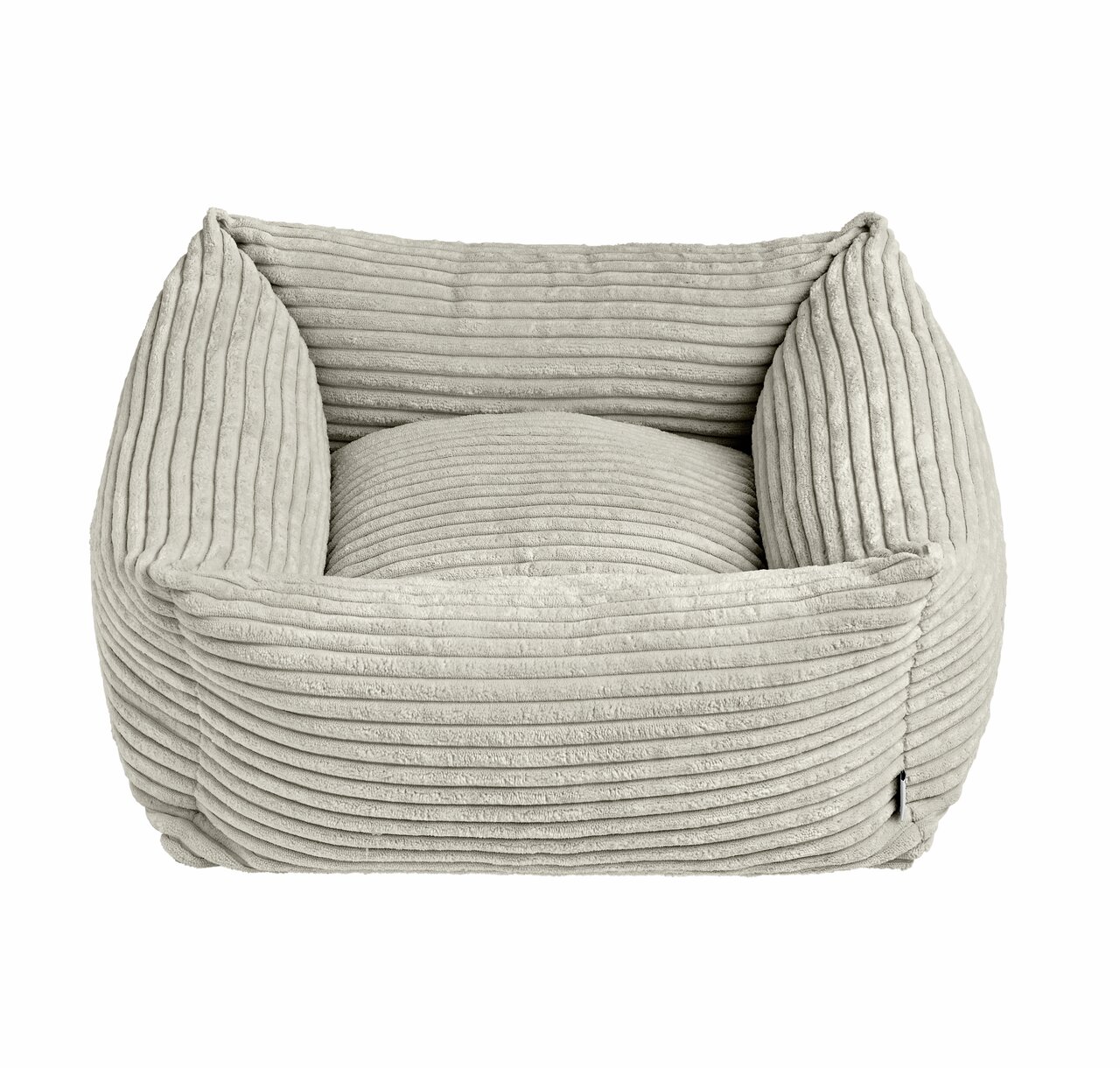 Stylecats Katzenbett, hellgrau, gerippt, für alle Größen, hoher Komfort, gemütlich, strapazierfähig, leicht zu reinigen.