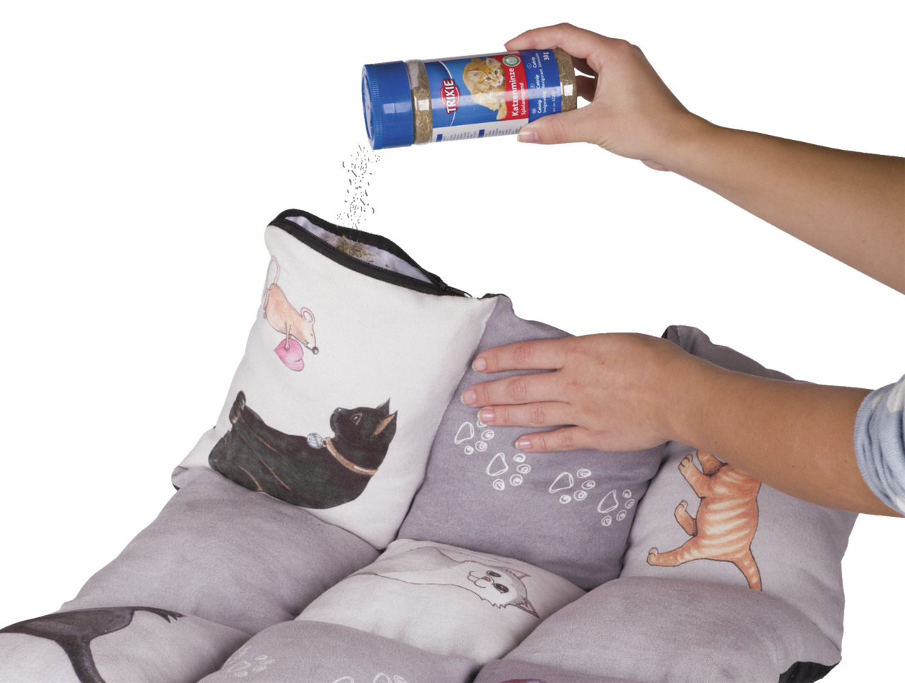 TRIXIE Liegematte Patchwork Cat 55x45cm grau