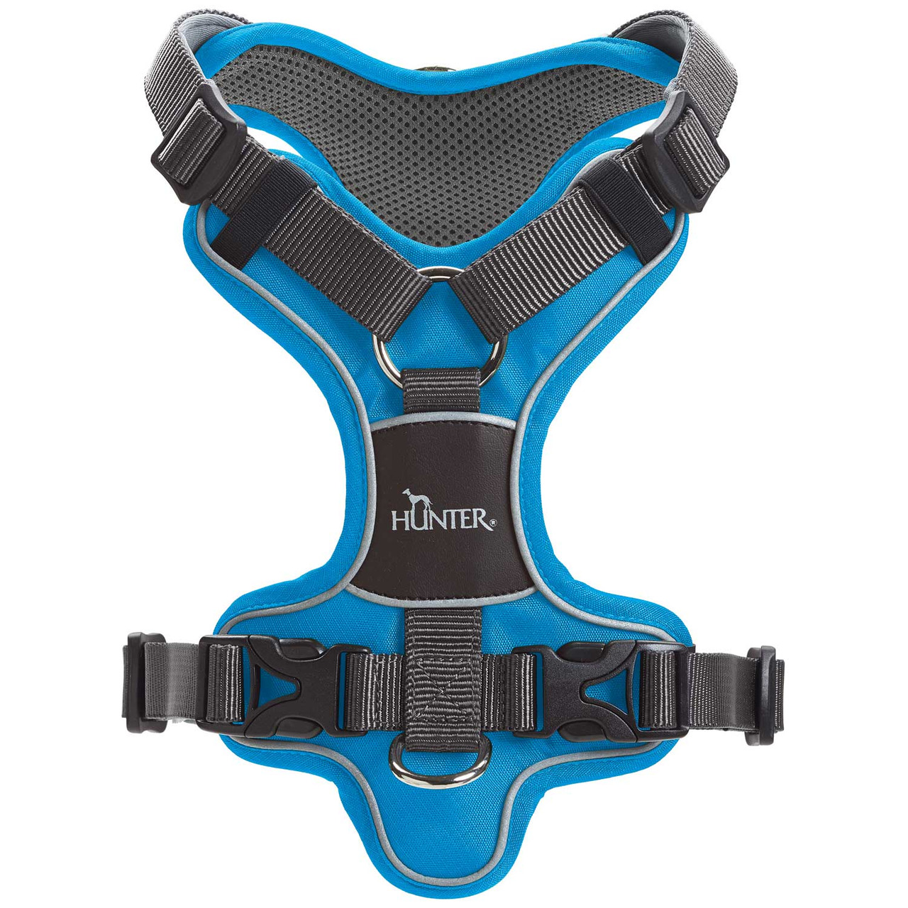 HUNTER Geschirr Divo 79-107 cm L-XL hellblau/grau