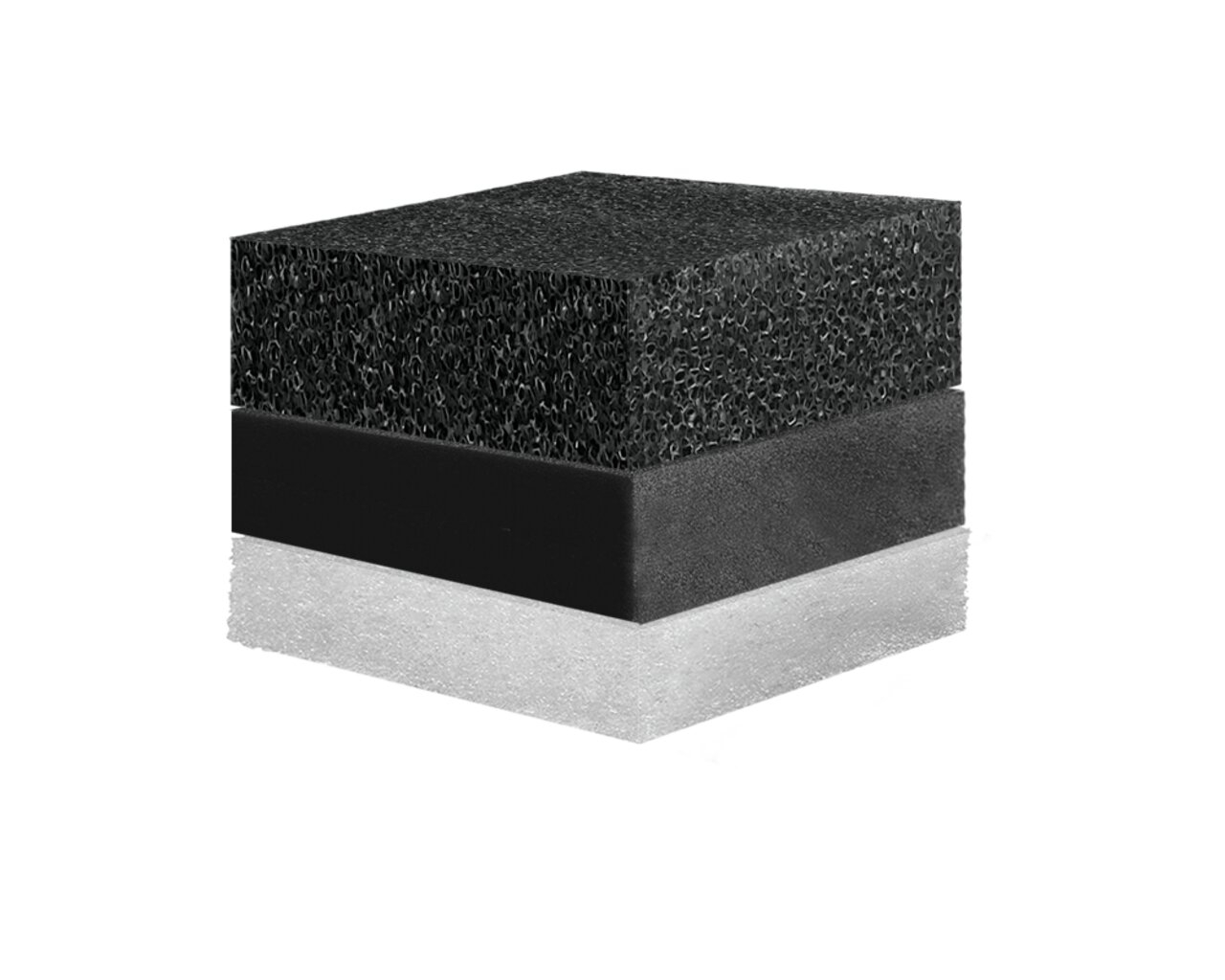 Ciano Wasserfilter-Ersatzblock, für Aquarienbesitzer, 3 Schichten (schwarz/weiß), reinigt Wasser effektiv, fördert gesundes Aquarium.