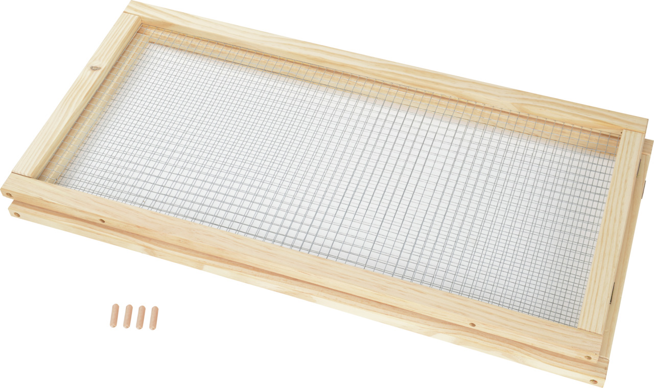 AniOne Holzrahmen m. Drahtgitter, für Kleintiere, Schutz+Belüftung, inkl. 4 Holzstifte zur Befestigung.