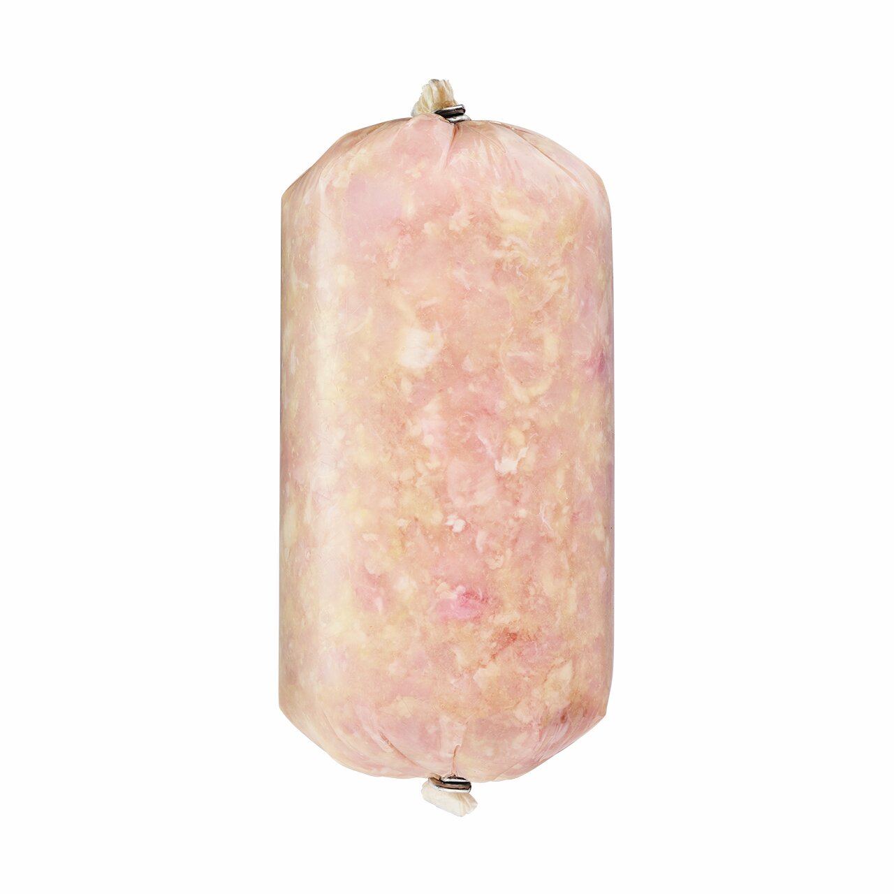 Lottis Häppchen Hundefutter, Geflügel, ca. 1 kg, für Hunde, ausgewogene Ernährung, grob zerkleinertes Fleisch in transparenter Verpackung.