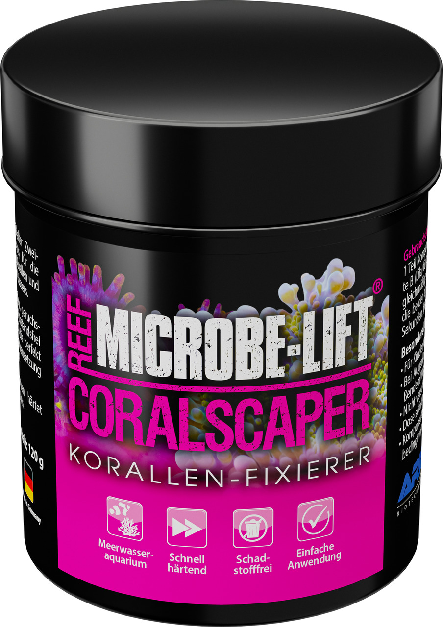 MICROBE-LIFT Reef Coralscaper, Korallen-Fixierer, für Meerwasseraquarien, schadstofffrei, 120 g, schnell härtend, einfache Anwendung.