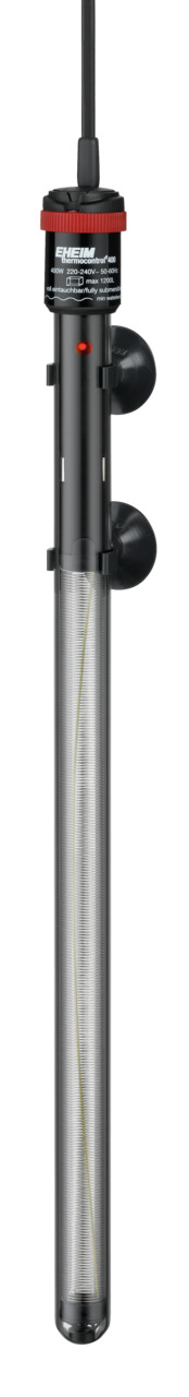 EHEIM Regelheizer 200 W, für Süß-/Meerwasseraquarien, konstante Wassertemp., schwarz, roter Drehregler, 2 Saugnäpfe.