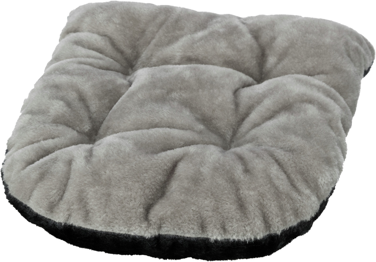Weiches Haustierkissen von TRIXIE, für Katzen & kl. Hunde, hoher Komfort, flauschig, grau, ideal für Körbchen-Liegefläche.