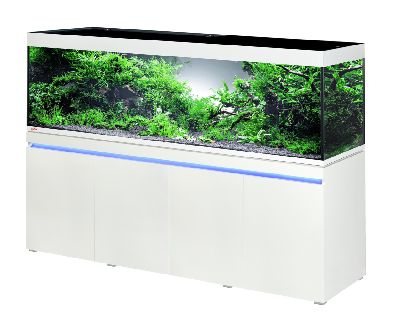 EHEIM incpiria 530 Weiß, Aquarium f. Süßwasserfische u. Pflanzen, 530 L, m. modernem Unterschrank, ideal f. Aquaristik-Enthusiasten.