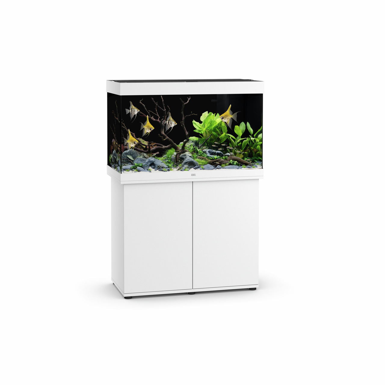 JUWEL Rio 180 LED Aquarium-Set Weiß, 180L, für Süßwasserfische, inkl. LED-Beleuchtung & Unterschrank, ideal für Anfänger & Profis.