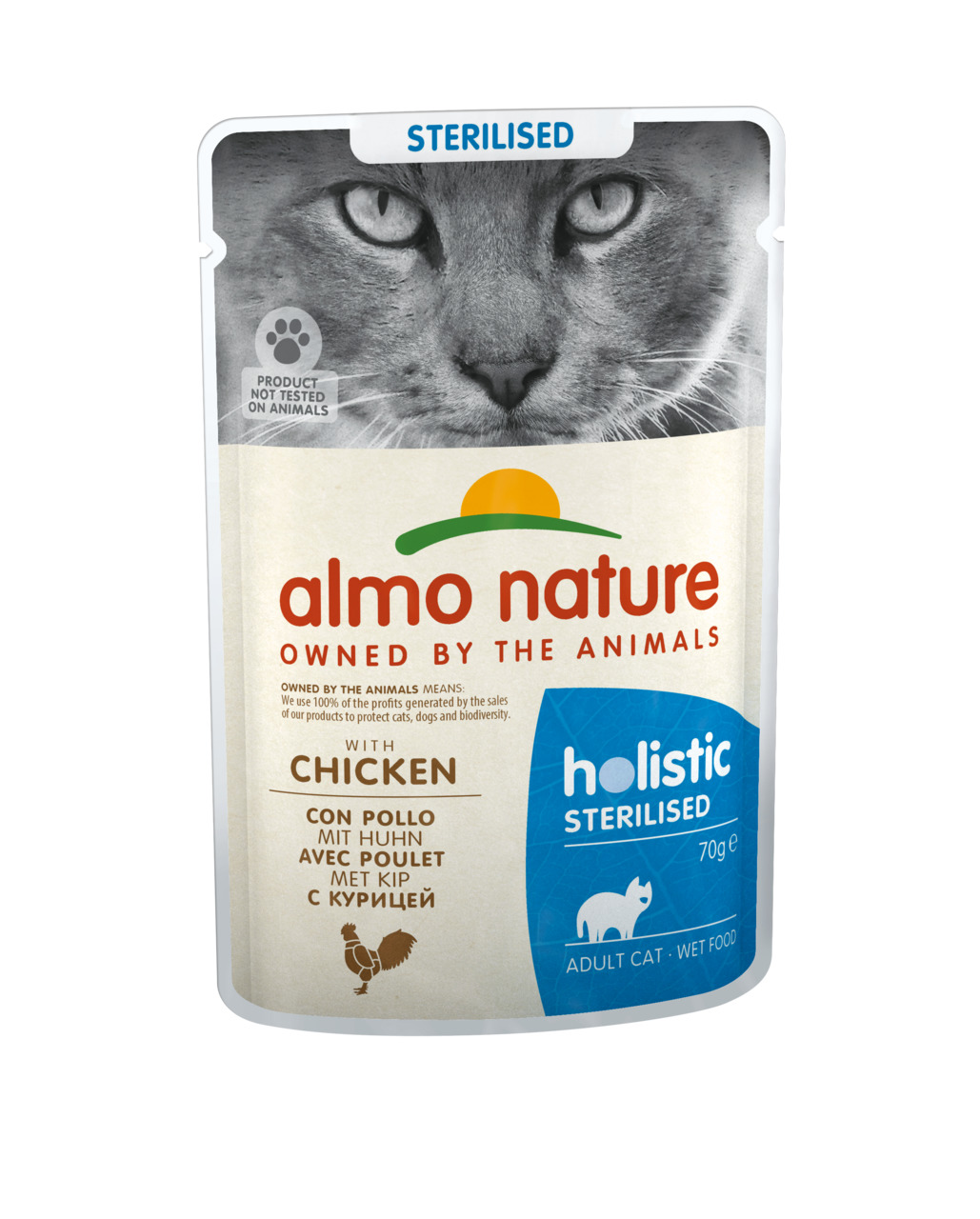 Almo Nature Sterilised mit Huhn Katzen Nassfutter 70 g