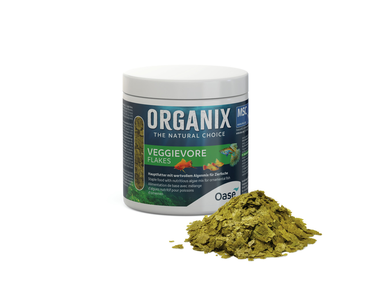 Oase ORGANIX Veggievore Flakes 500 Mililiter Fischfutter