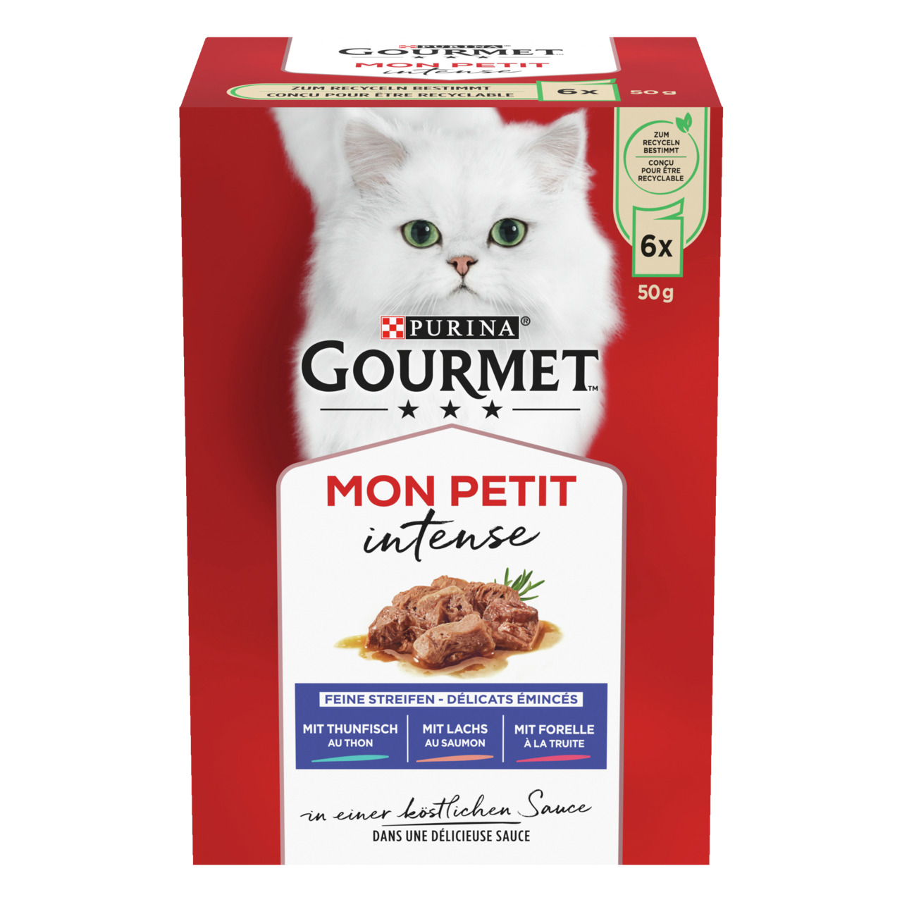 Gourmet Mon Petit Katzenfutter Fisch 6 x 50g Multipack