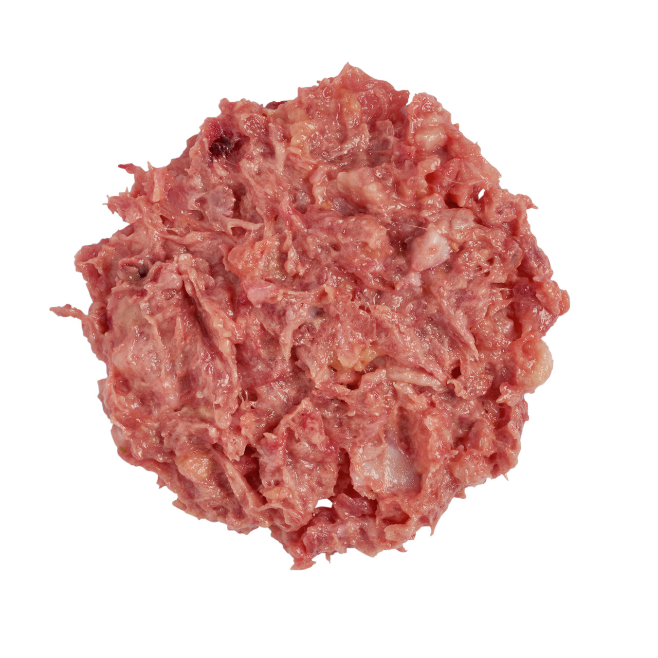 Das Bild zeigt eine Portion des Hundefutters „Lottis Häppchen“ in der Geschmacksrichtung Rind. Es handelt sich um ein hochwertiges Nassfutter für Hunde, das speziell für eine ausgewogene Ernährung entwickelt wurde. Die abgebildete Menge entspricht einer t