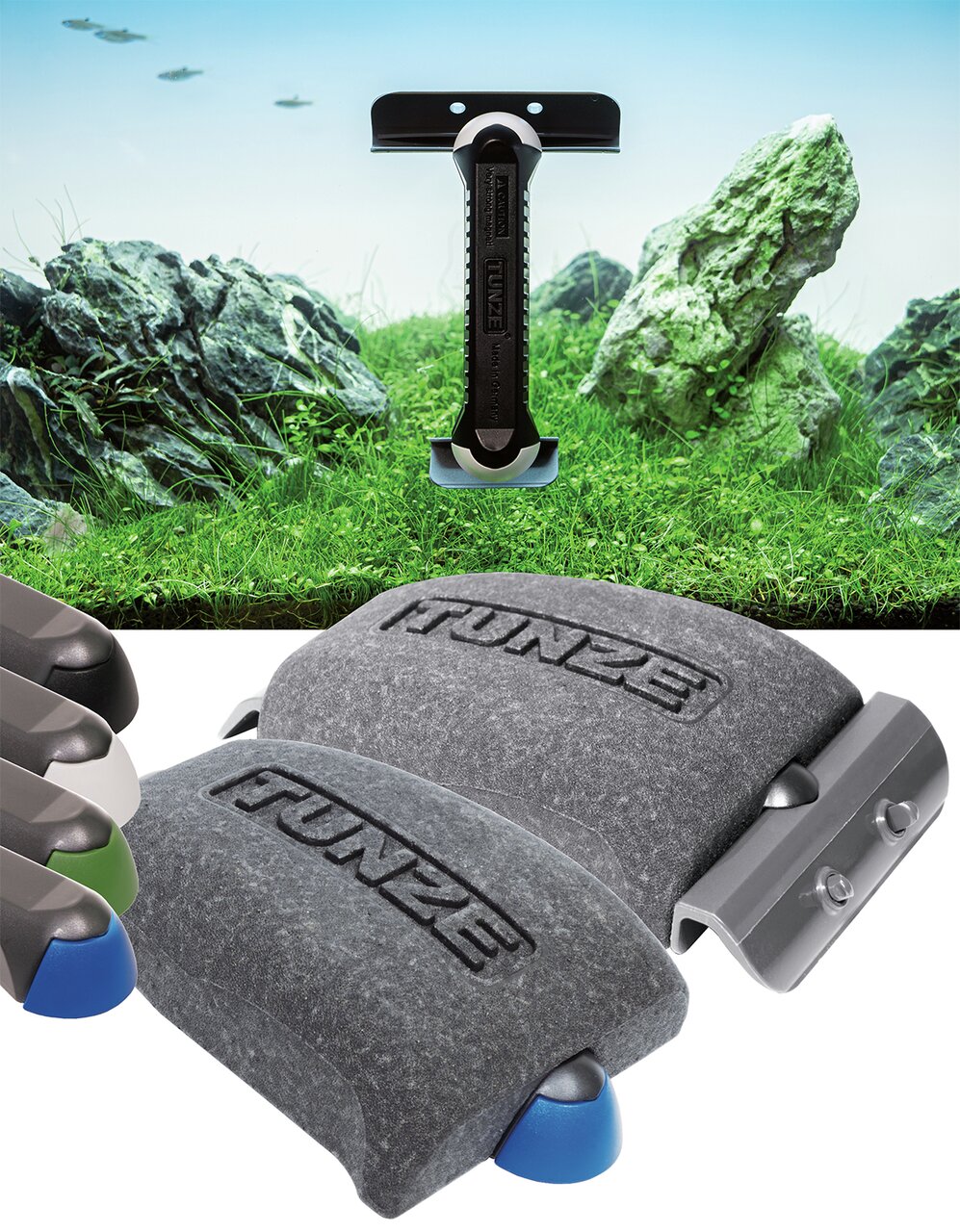 TUNZE Care Magnet: Reinigungswerkzeug f. Aquarienbesitzer, entfernt Algen schonend u. kratzfrei. Enthält 2 magnetische Pads.