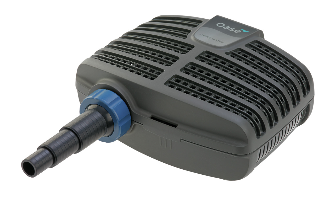 Oase AquaMax Eco Classic 2500, Filter--Bachlaufpumpe für Teiche, energieeffizient, dunkelgrau-blau, ideal für Wasserzirkulation.