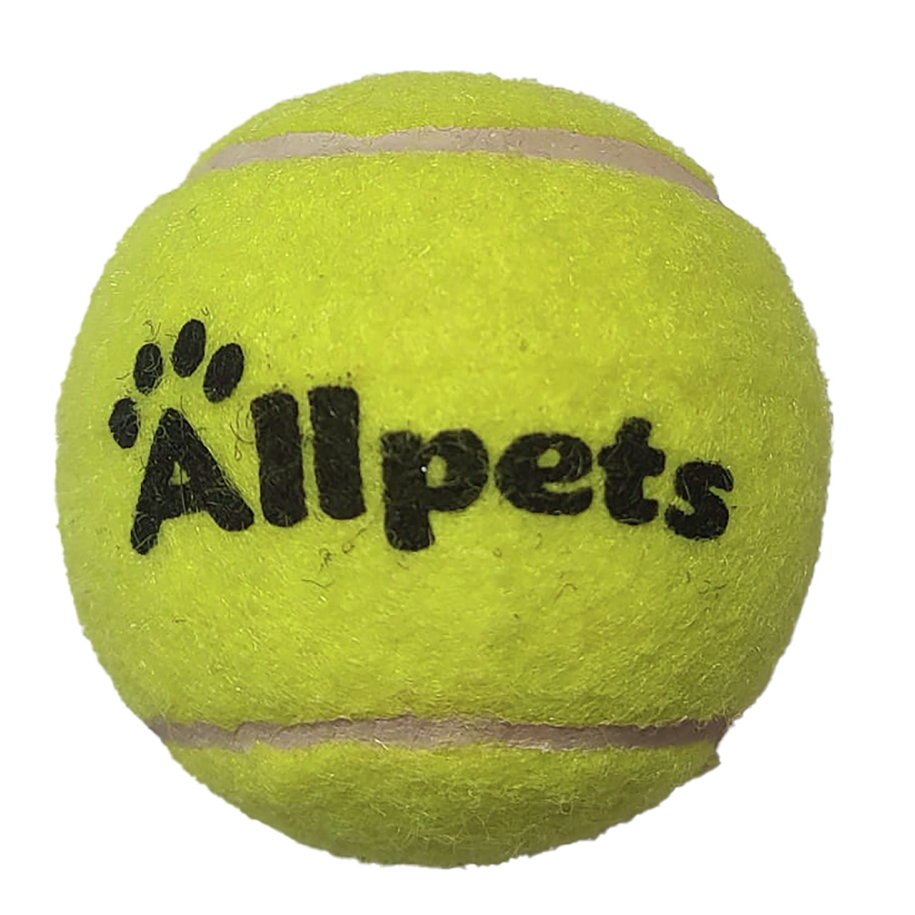 Allpets Tennisball für Hunde, robustes Material, ideal für Apportierspiele, mit Logo, perfekt für aktive Hunde & gemeinsame Spielzeit.