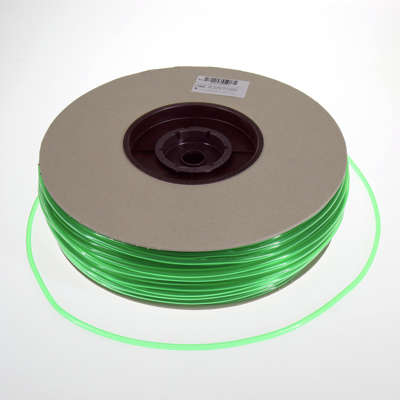 JBL Luftschlauch grün, für Aquarien/Teiche, flexibel, aufgerollt, große Menge, ideal für vielseitige Anwendungen.