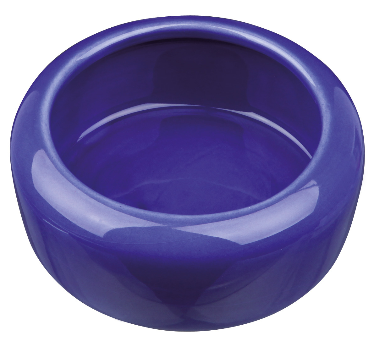 TRIXIE Keramiknapf, Kleintiere (Kaninchen-Meerschweinchen), robust, hygienisch, leicht zu reinigen, Blau, für Wasser-Futter.