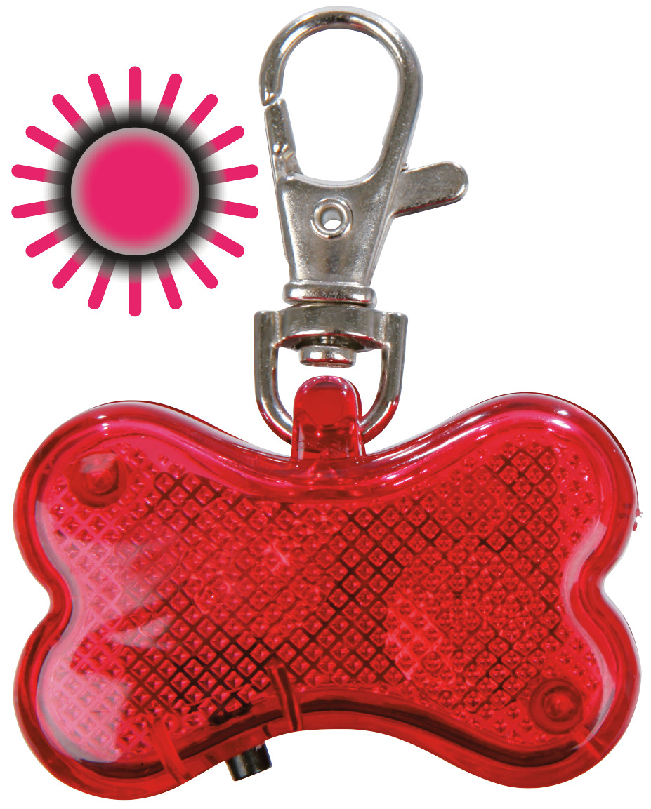 TRIXIE Flasher für Hunde 4,5 x 3 cm rot Sicherheitslicht