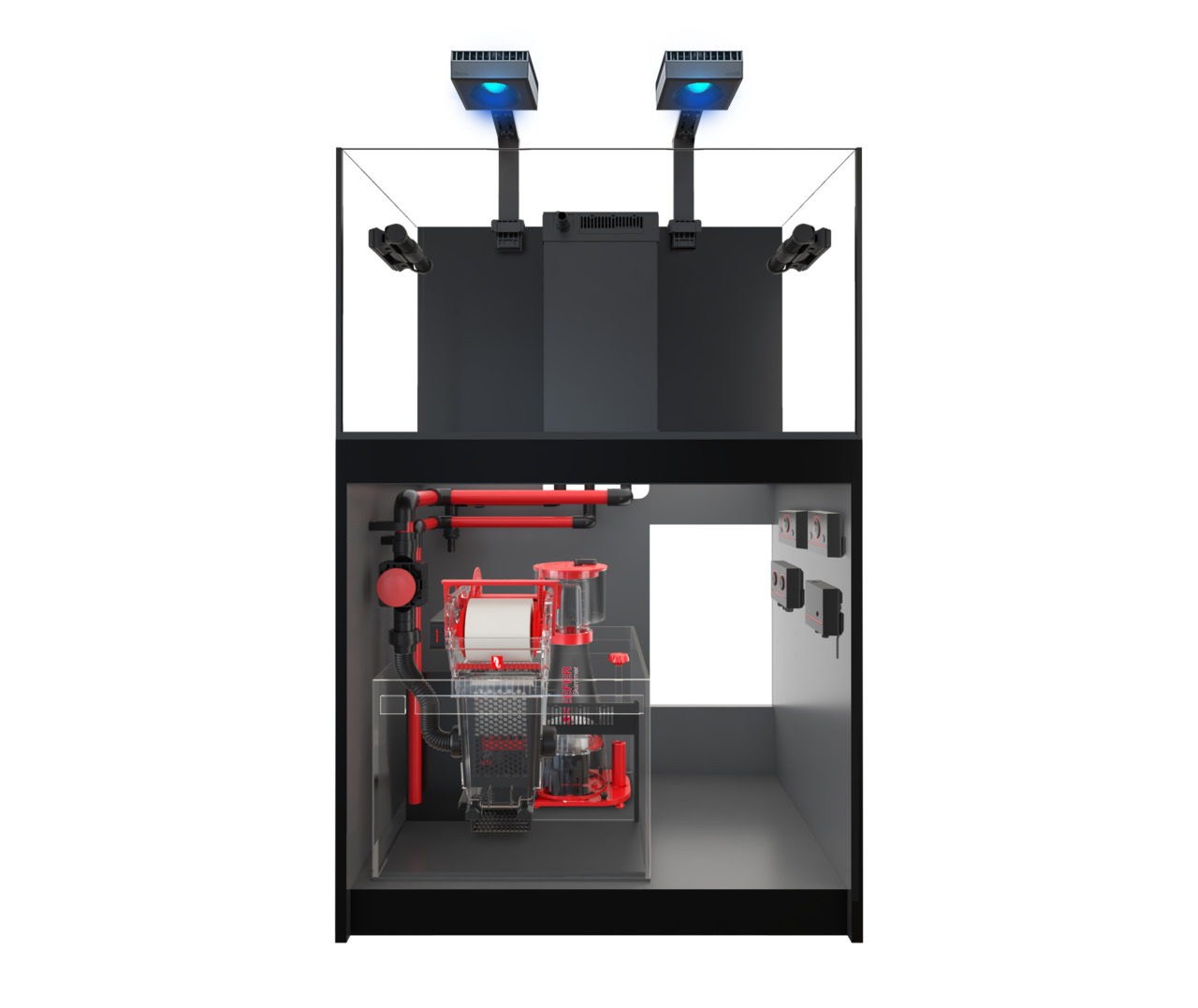 Red Sea Reefer 3XL 900 Aquarium-System, für Meerwasser, modernes Design, LED, Filtersystem, Technikbecken, ideal für Profis.