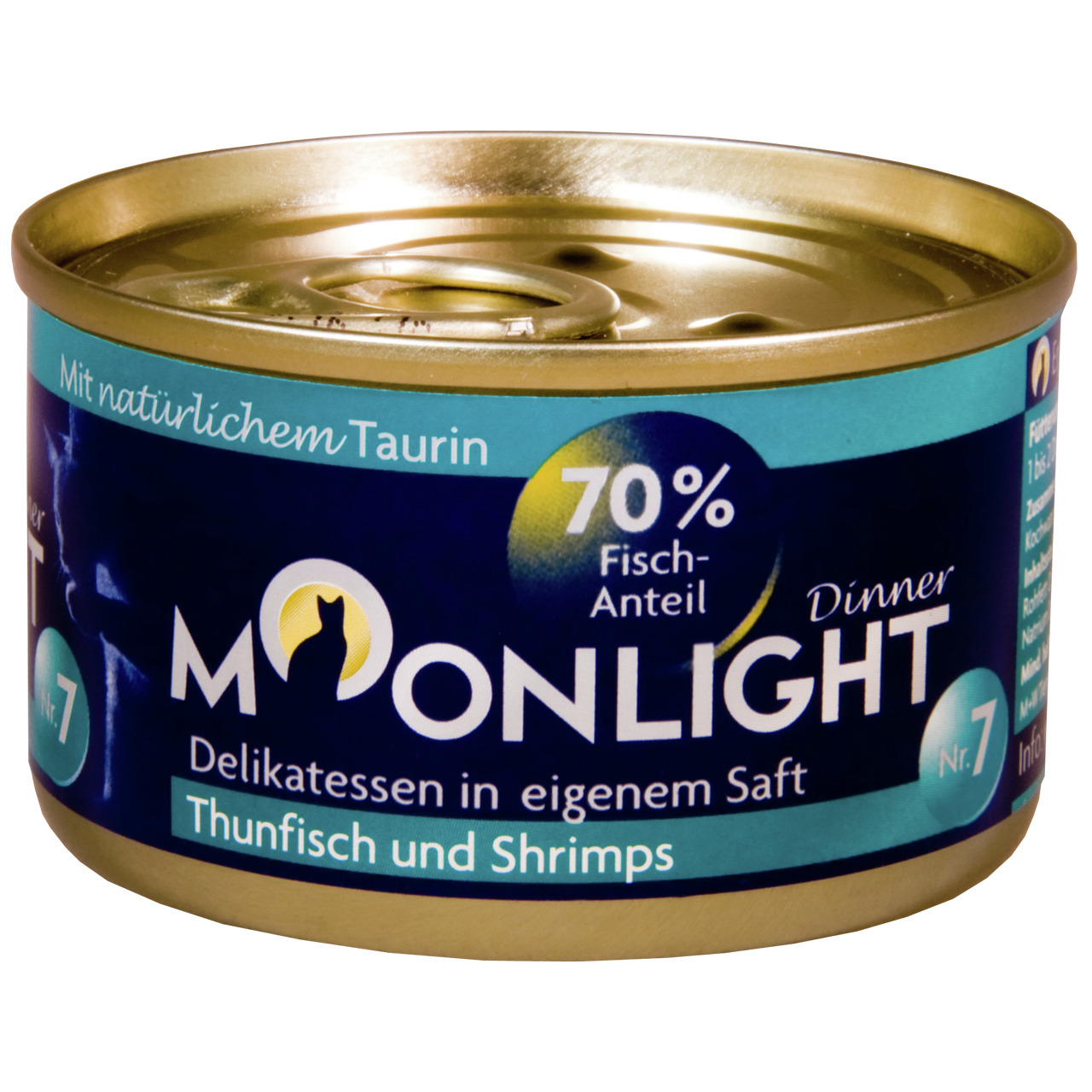 Moonlight Dinner Nr. 7 Thunfisch und Shrimps in eigenem Saft Katzen Nassfutter 80 g